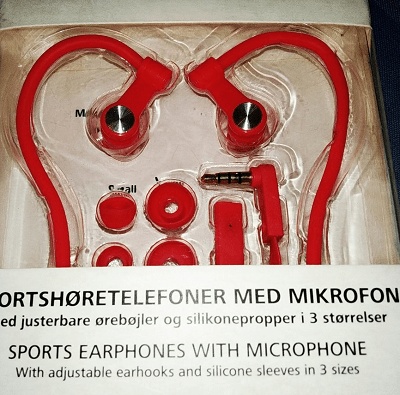 Ακουστικά Hands free Άθλησης με μικρόφωνο - Κόκκινο (ΟΕΜ)