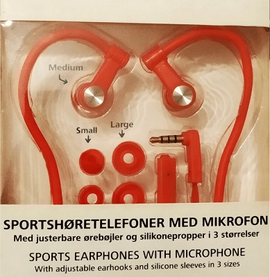 Ακουστικά Hands free Άθλησης με μικρόφωνο - Πορτοκαλί (ΟΕΜ)