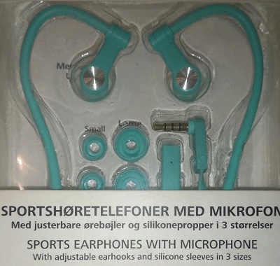 Ακουστικά Hands free Άθλησης με μικρόφωνο - Τιρκουάζ (ΟΕΜ)