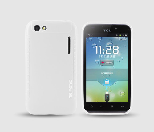 Θήκη Σιλικόνης για  Alcatel One Touch (OT-995) Λευκό (ΟΕΜ)