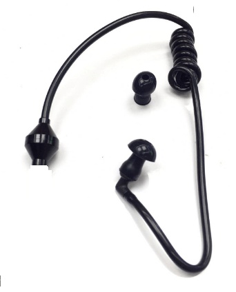 Spiral Anti-Radiation Earphone Hook with Microphone (Black) (OEM) + Microphone Anti (Air)