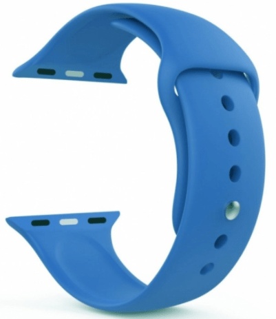 SENSO FOR APPLE WATCH 42mm-44mm REPLACEMENT SILICONE STRAP BLUE