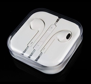Άσπρο - Ακουστικά με μικρόφωνο handsfree earpods και volume για iPhone , Samsung Galaxy, Sony Xperia, HTC, Blackberry και άλλα smartphones (OEM)