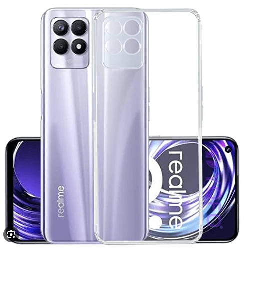 Silicone Case Back Cover Anti-Shock With Camera Protection Transparent Realme 8i [ 1112345681406 ]