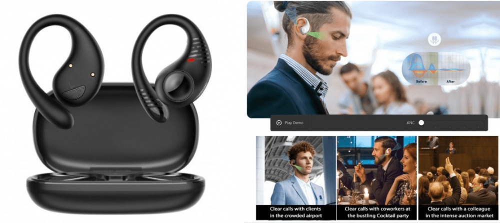 BLACKVIEW AirBuds10  BT5.0 ENC+MIC NOISE REDUCTION EARBUDS WITH CHARGING DOCK ROCK GREY ΧΡΩΜΑ