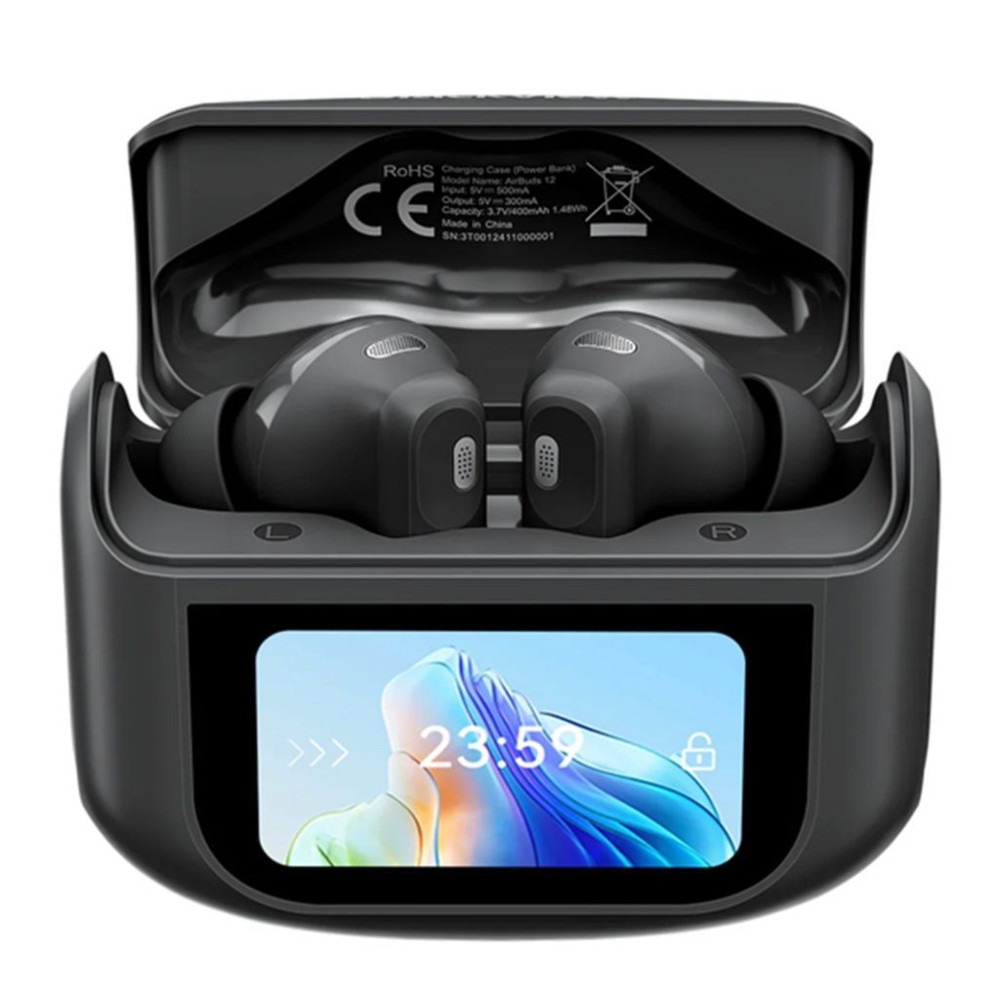 Blackview Enc BT5.4 Airbuds 12 with LED Screen & Charging Dock (Black) (EAN: 6931548319719)
