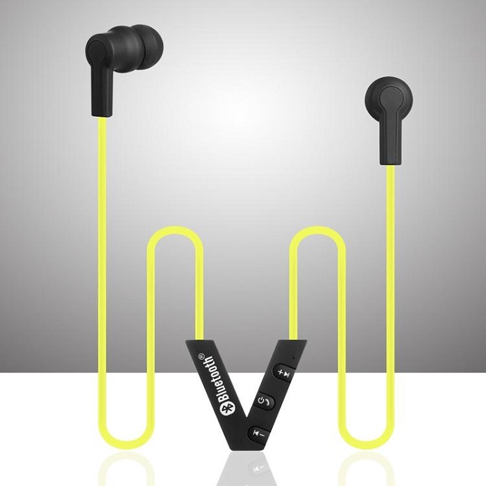 Yellow Bluetooth 4.1 Headphones with Microphone + Microphone Yellow