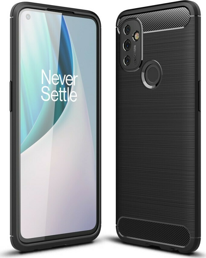 Brushed Carbon Back Cover Black (OnePlus Nord N100)