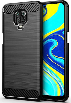 Carbon Brushed Back Cover Silicone Black (Redmi Note 9S / 9 Pro / 9 Pro Max)