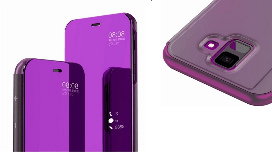 Clear View Case for Samsung Galaxy J4 Plus Purple (OEM)