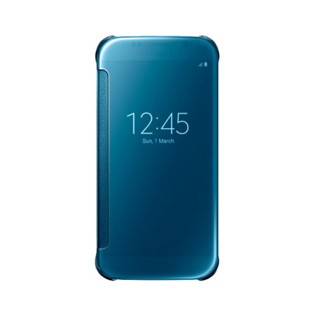 Mirror Clear View Cover Flip for Samsung Galaxy S6 G920F Blue (OEM)