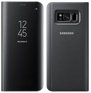 Mirror Clear View Cover Flip for Samsung Galaxy S8 PLUS Black (OEM)