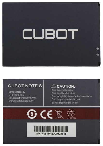 Cubot Battery for Note S 3.8V 4150mAh 15.77Wh CNS-BAT