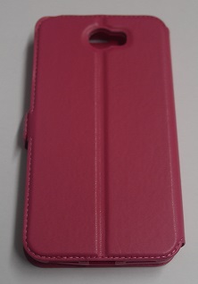 Leather Case With Windows And Silicone Back Cover for Huawei Y5ii Magenta (OEM)