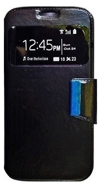 Xiaomi Redmi Note 4 Leather Wallet Case with Window & Silicone Back Cover (Black) (OEM)