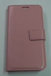 Leather Wallet Case With Silicone Back Cover for Samsung Galaxy J5 Prime Pink OEM