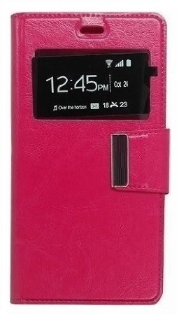 Huawei Ascend P9 Magenta Leather Wallet Case with Silicone Back Cover (OEM)