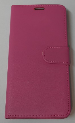 Leather Wallet/Case With Hard Back Cover for HTC One E9+ Magenta (OEM)