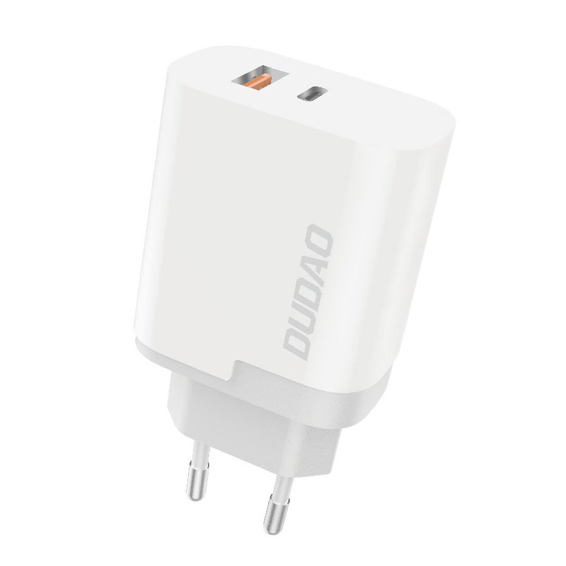 Dudao Φορτιστής Χωρίς Καλώδιο με Θύρα USB-A και Θύρα USB-C 22.5W Quick Charge 3 Λευκός (A6XSEU)