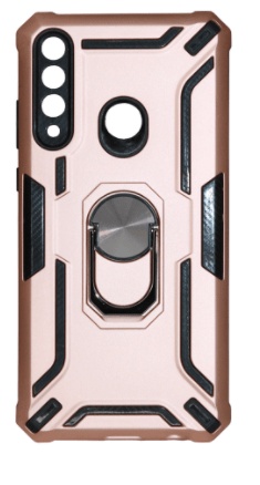 Finger Ring Kickstand Armor Case in Gold Pink for Huawei P40 Lite E (OEM)