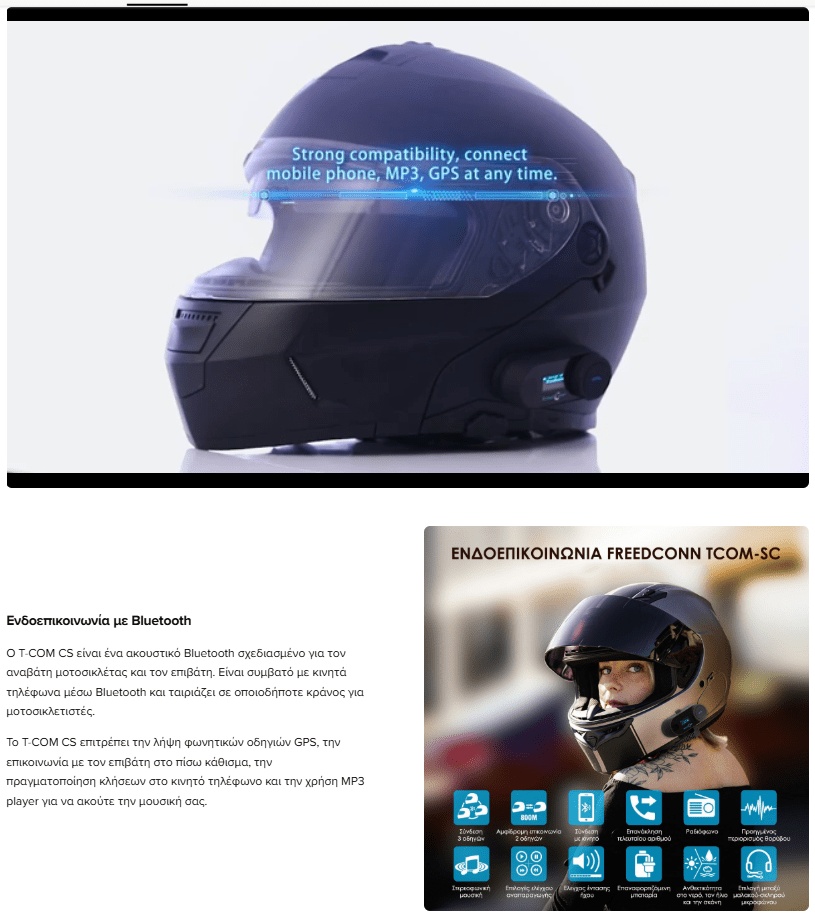 Freedconn T-COM SC helmet Bluetooth