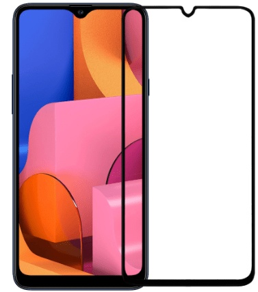 FULL FACE Full Cover Ceramic Nano Flexi Glass BLACK Screen Protector for Galaxy A30S / A50 (OEM)
