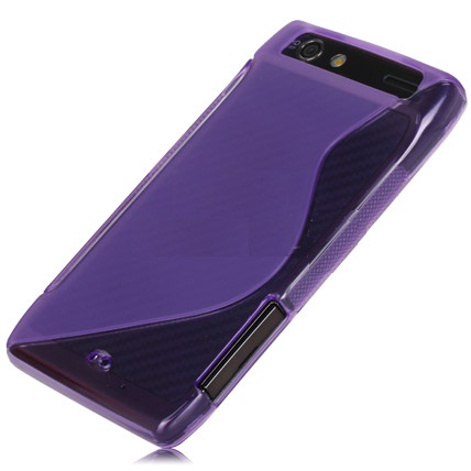 Motorola Droid Razr / Razr XT910 Gel Silicone S Line Case (Purple) (OEM)