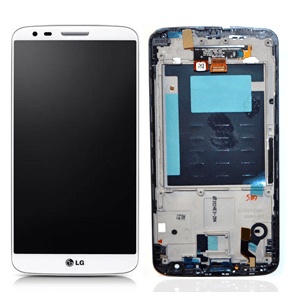Genuine LG D802 Optimus G2 Complete LCD with Front Cover Assembly, Touchscreen & White Bezel (ACQ86917702)