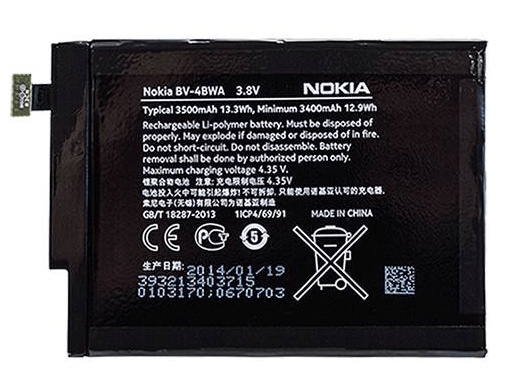 Genuine Nokia Lumia 1320 Li-ion Battery BV-4BWA (Nokia Part Number: 0670703) Genuine Nokia Lumia 1320 Li-ion Battery BV-4BWA (Nokia Part Number: 0670703)