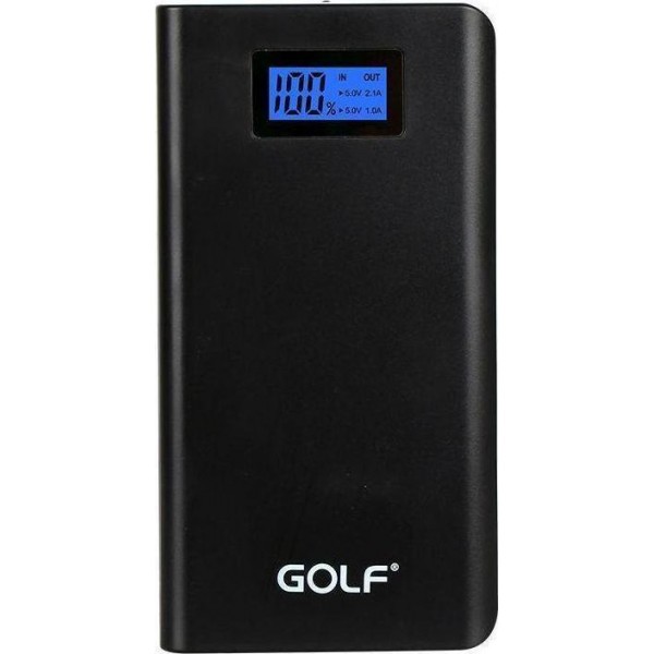 GOLF Power Bank LCD06 15600mAh, LCD Display, 2x output, Black GF-LCD06BK