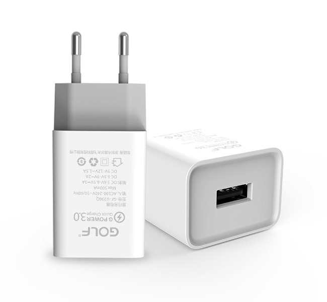 GOLF Quick Charger (3A, Qualcomm Fast Charge 3) (GF-U206Q)