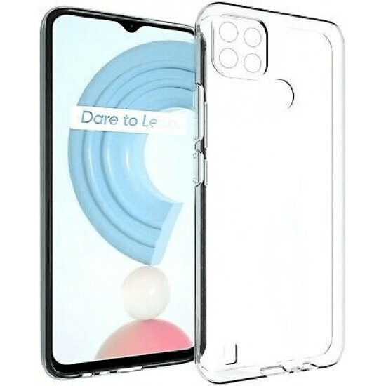 Green On Back Silicone Cover Transparent (Realme C21Y / C25Y)