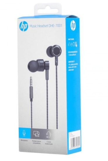 Ακουστικά Handsfree HP DHE-7001 3.5mm Jack - Μαύρο
