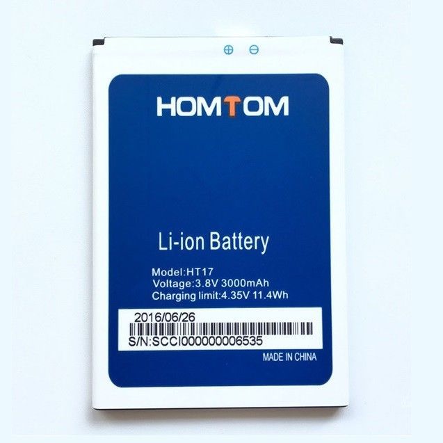 Battery for Homtom HT17 HT17 Pro 3000mAh