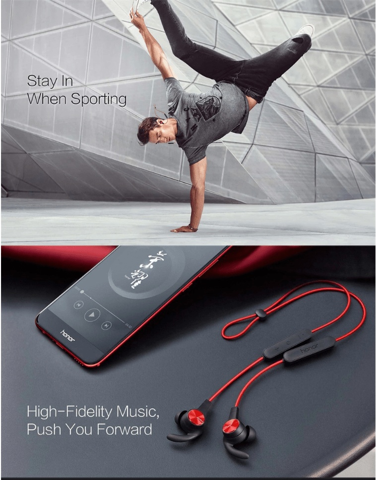 Honor xSport Bluetooth Headset AM61 IPX5 Waterproof BT4.1 Music Mic Control Wireless Earphones for Android IOS