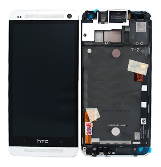 HTC One (M7)  LCD With Digitizer And Frame Assembly Ασημί (Bulk)