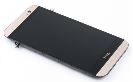 HTC One M8 Complete LCD And Touchpad With Frame in Gold