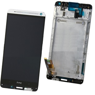 HTC One Max - Complete Display LCD+Touchscreen Silver (Repair Part) (Bulk)