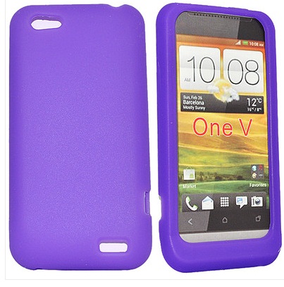 Θήκη Σιλικόνης για HTC One V Μώβ (OEM)
