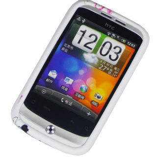 Θήκη σιλικόνης για HTC Wildfire G8 A3333 Λευκό με Μαύρα και Ροζ Λουλούδια (OEM)