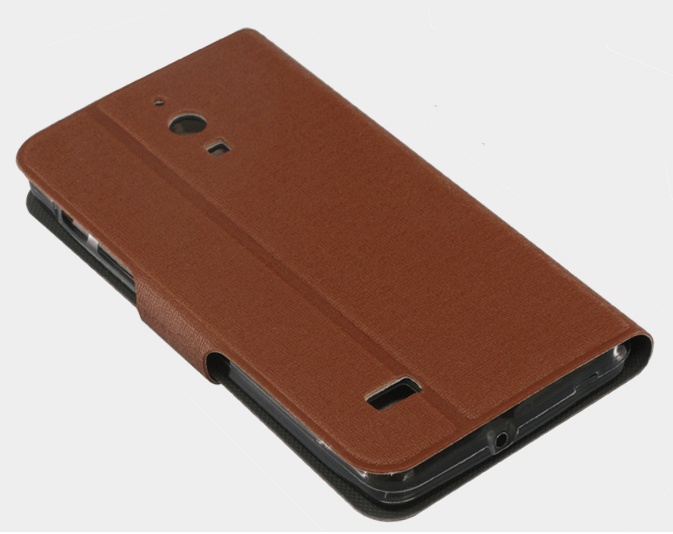 Huawei Ascend G526 Leather Wallet Case (Brown) (OEM)