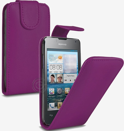 Huawei Ascend Y300 Leather Case Flip Purple OEM