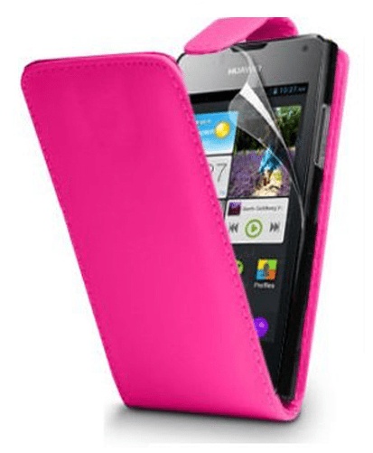 Huawei Ascend Y330 Leather Flip Case (Magenta) (OEM)