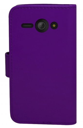Huawei Ascend Y530 - Leather Wallet Case Purple (OEM)
