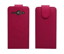 Huawei Ascend Y530 - Leather Flip Case Magenta (OEM)