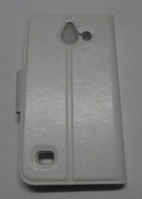 Huawei Ascend Y550 - Δερμάτινη Stand Θήκη Με Παραθυράκι Λευκό (ΟΕΜ)