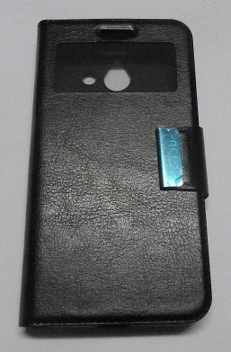 Huawei Ascend Y550 - Leather Stand Case With Window Black (OEM)