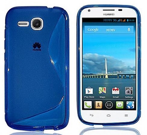 Huawei Ascend Y600 TPU Gel Case S-Line (Blue) (OEM)