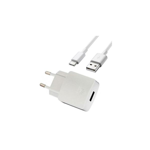 Huawei USB Type-C Cable & White Wall Adapter