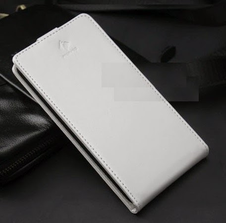 Lenovo A319 Leather Case with Back Cover (White) (OEM)